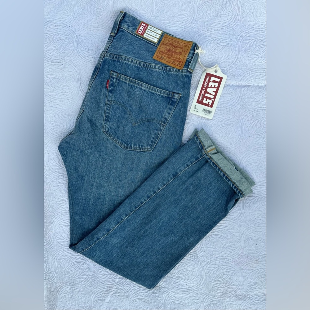 Levi’s Vintage 1947 501® Salvage Denim Jeans- Made In Japan. US Men’s 34x34